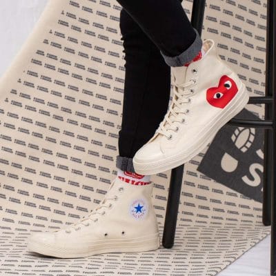 Converse Chuck Taylor All-Star 70s Hi Comme des Garcons PLAY White (1970s CDG)