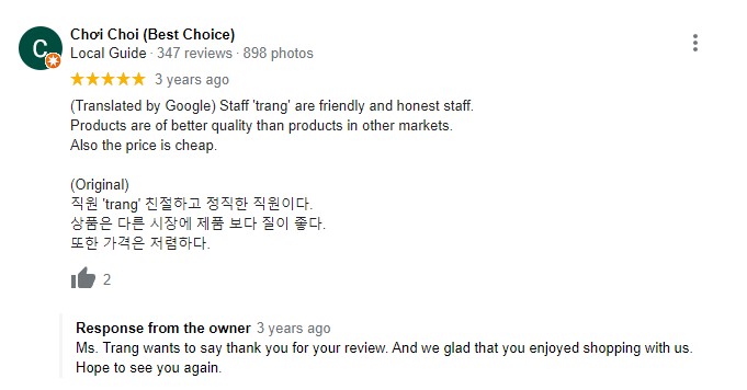 google customer review 5
