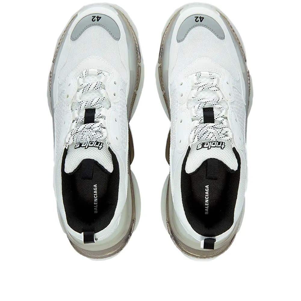 Giày Balenciaga Triple S xám bạc replica  GOO STORE